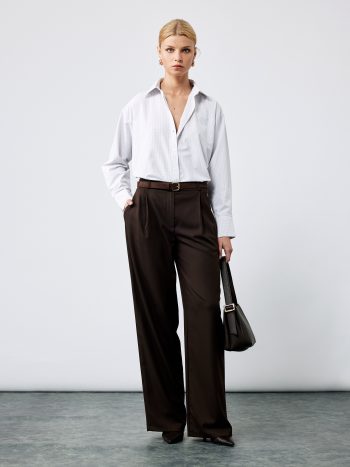 Comfort Fit Classic Collar Long Sleeve Poplin Shirt