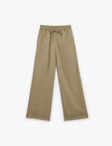 High-Waisted Wide-Leg Drawstring Jogger Pants