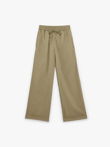 High-Waisted Wide-Leg Drawstring Jogger Pants