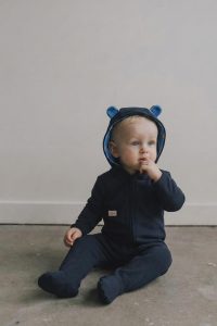 Zippered Romper 0-3 Years Anthracite