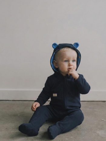 Zippered Romper 0-3 Years Anthracite