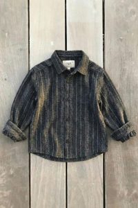 Striped Seasonal Lumberjack Shirt 2-10 Years Anthracite