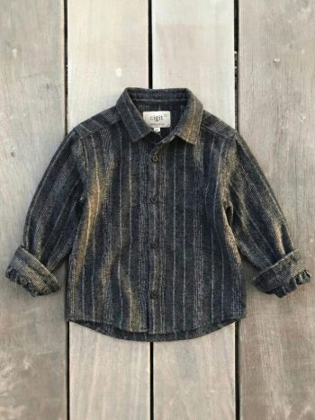 Striped Seasonal Lumberjack Shirt 2-10 Years Anthracite