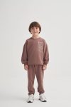 Embroidered Tracksuit Set 2-7 Years Milk Coffee