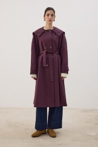 Wide Collar Long Trench Coat Murdum