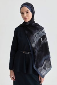 Maren Crepe Silk Scarf - Aviator