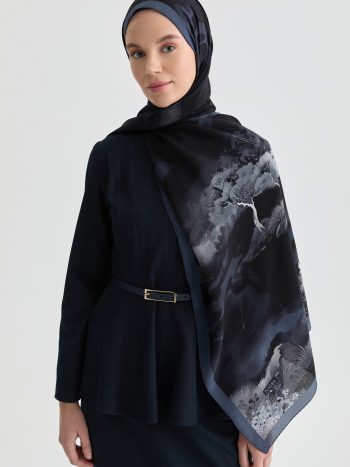 Maren Crepe Silk Scarf - Aviator