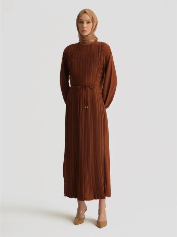 Armine Elbise ORTD9435-1 Acı Kahve