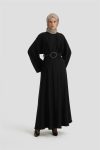 Armine Wide Belted Dress 24K9905 Black