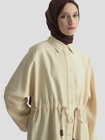 تونيك سفاري أرمين مع ربطات 25KD9012 بيج