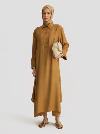 26Y4701 Armine Tunik Elbise Sahra