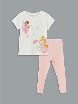 Ecru Bicycle Collar Girls' Baby Pajama Set