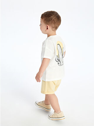 Ecru Print Boys' Baby T-Shirt and Shorts 2-Piece Set
