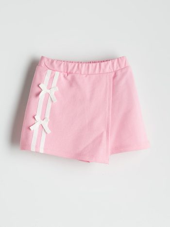 Pink Waist Elastic Striped Girl Baby Shorts