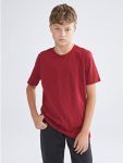 Burgundy V-Neck Boys' T-Shirt