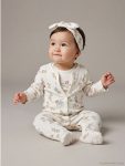 Ecru Print Girl Baby Hospital Discharge Set