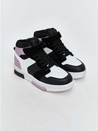 Mixed Lace Ankle-High Girls' Sports Shoes