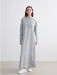 Gray Hooded Sweatshirt Dress