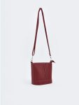 Burgundy Faux Leather Women's Shoulder Bag