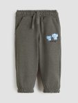 LCW ECO Olive Green Elastic Waist Boys' Jogger Sweatpants