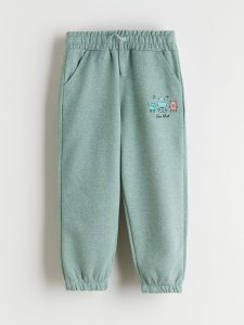 Yeşil Beli Lastikli Erkek Çocuk Jogger Eşofman Altı