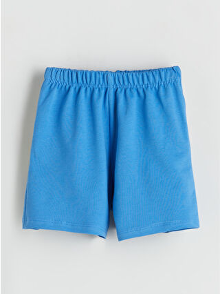 Blue Elastic Waist Baby Boy Shorts