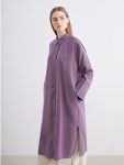 Purple Oversize Modal Blend Women's Shirt Tunic