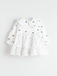 Ecru Baby Collar Ruffled Girls' Baby Dress