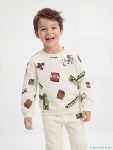 Ecru Minecraft Printed Boys' Sweatshirt