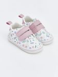 White Velcro Girls' Baby Pre-Walking Shoes