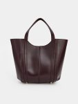Burgundy Leather-Look Women's Arm Bag