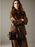 Brown Faux Leather Women's Shoulder Bag