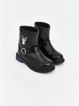 Black Kuromi Print Girl Baby Boots