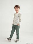 Ecru Polo Collar Boys' T-Shirt and Pants Set