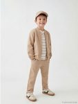Beige Crew Neck 3-Piece Boys' Set