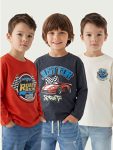 Beige Print Boys' T-Shirt 3-Pack