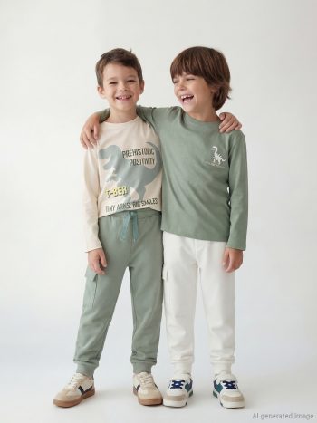 Green Cargo Pocket Boys' Sweatpants 2-Pack