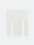 Ecru Polka Dot Baby Girl Tights 2-Pack