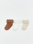 Beige Basic Men's Baby Ankle Socks 3-Pack