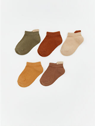 Green Men's Baby Flat Sock Slippers 5-Pack