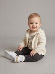 Beige Striped 3-Piece Baby Boy Set