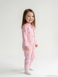 Ecru Shirt Collar Ladybug Print Girls Baby Romper