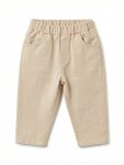 Beige Waistband Elastic Girl Baby Pants