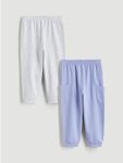 Mavi Beli Lastikli Erkek Bebe Jogger Eşofman Altı