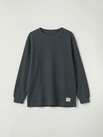 Anthracite Bicycle Collar Boys' Long Sleeve T-Shirt