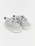Gray Pre-Walking Shoes for Baby Boys with Animal Figures