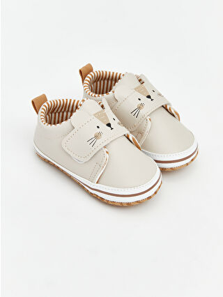 Beige Pre-Walk Animal Print Baby Boy Shoes