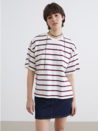 Bordeaux Manhattan Print Oversize Women's T-Shirt