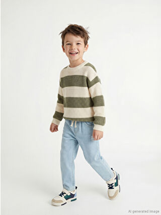 Indigo Drawstring Waist Boys' Jeans