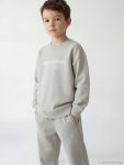 Gray Bicycle Neck Printed Boys' Sweatshirt